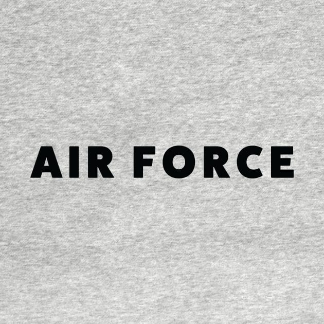 Air Force (Black) T-shirt by AvGeekStuff